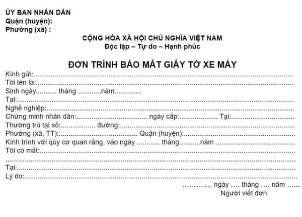 Mất giấy tờ xe mấy điện phải làm sao